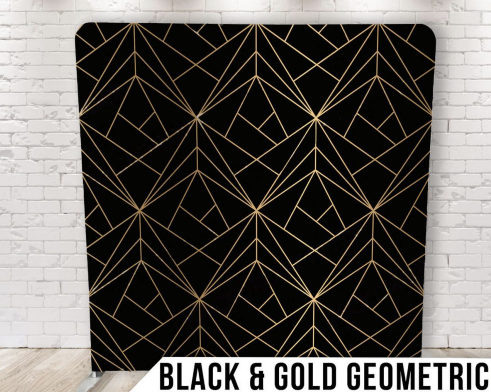 Black and Gold geometric Backdrop